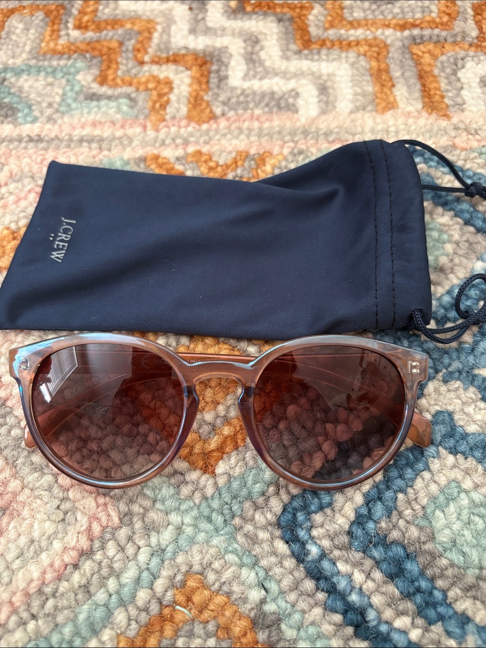 J. Crew iridescent purple/brown Round Sunglasses with Brown Lenses